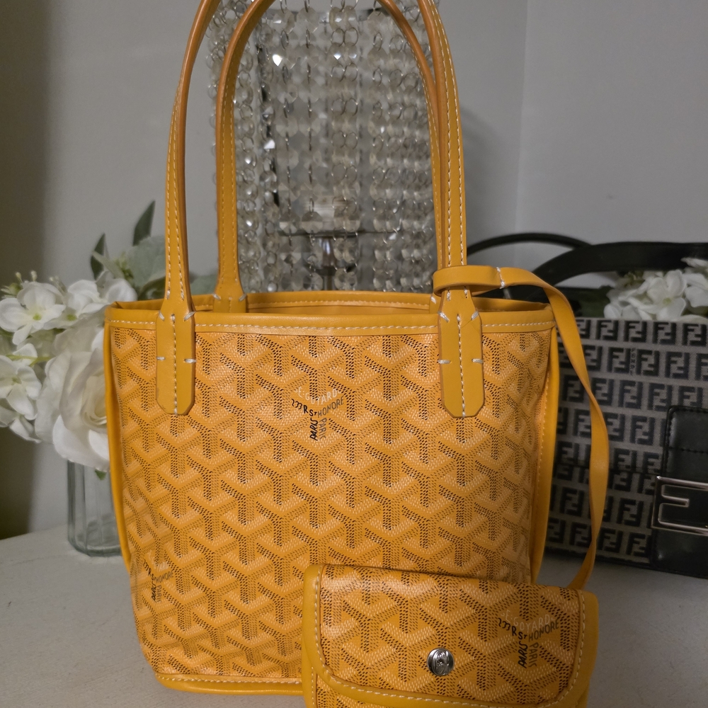 Goyard Yellow Tote with Wallet